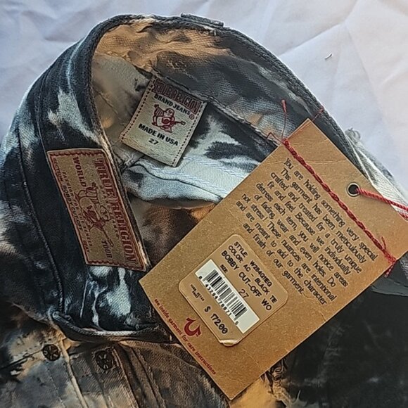 True Religion World Tour Bobby Cut-Off Short SZ-27 - Picture 3 of 3